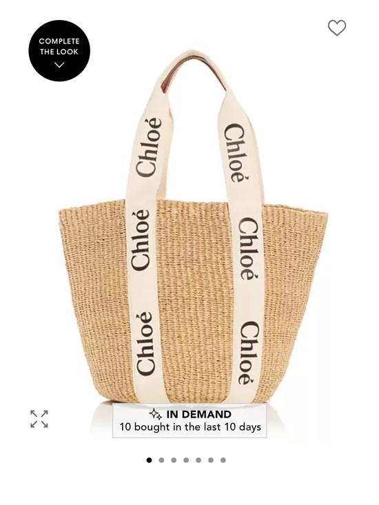 Chloe Handbags - Chloé Natural Straw Tote with Cream Logo Ribbon Handles